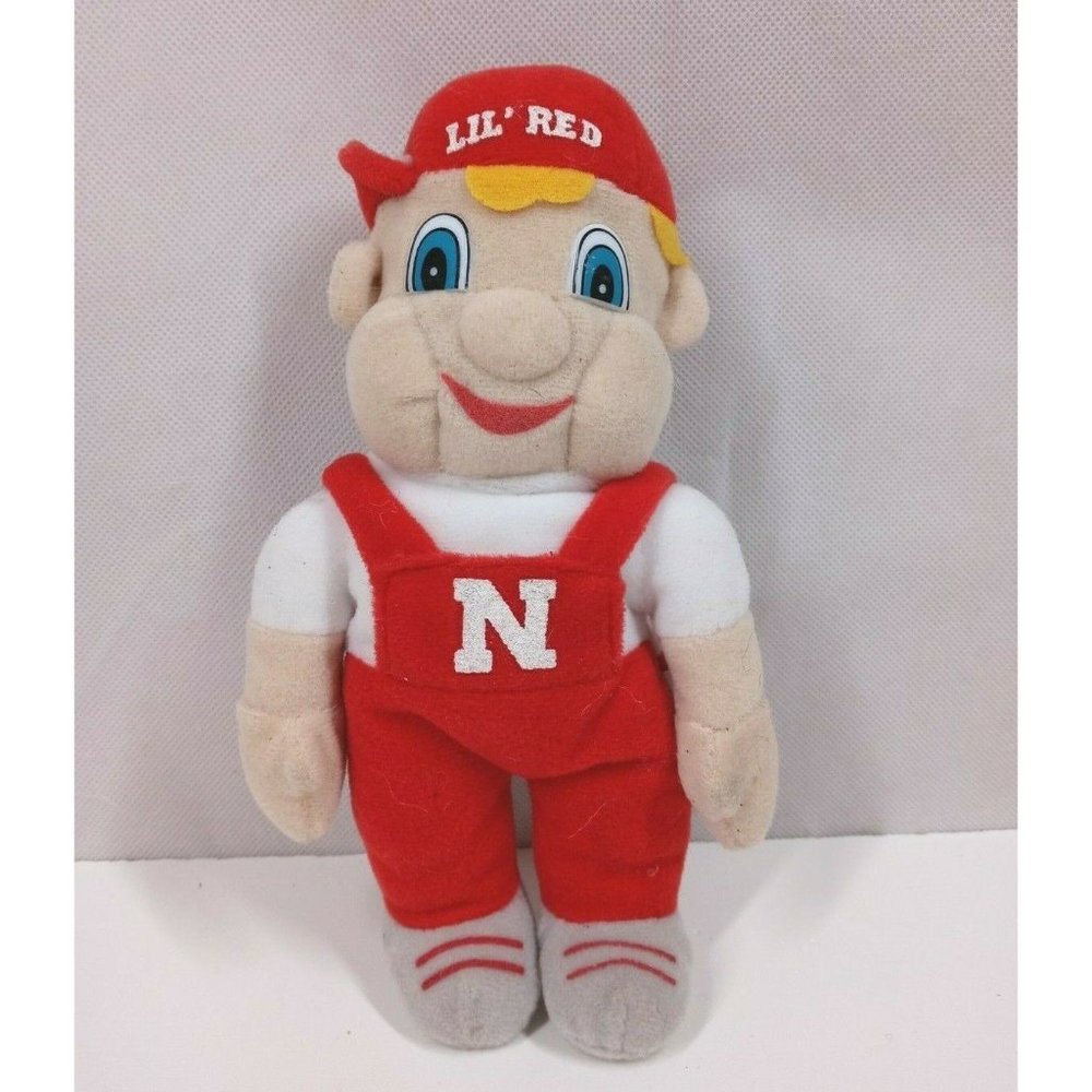 Vtg Dan Brechner & Co. Nebraska Huskers Cornhuskers Lil' Red Mascot 8" Plush